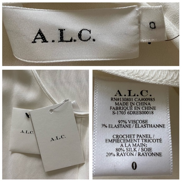 A.L.C Crochet- Paneled Crepe Dress - Picture 8 of 10